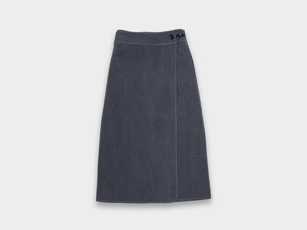 W-R9O6 "Wrap Skirt" Black Ash